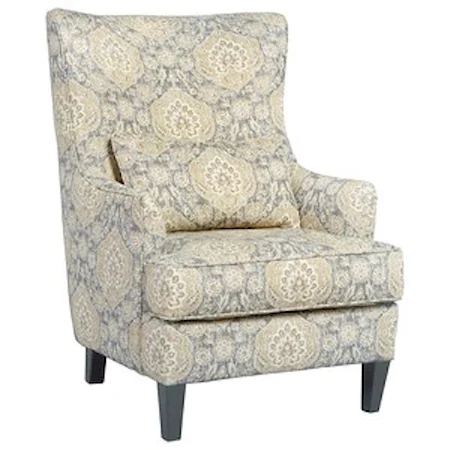 Scalloped Wingback Accent Chair